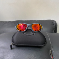 Oakley Straight Jacket 99 Muzm Grey Frames Red Lenses Vintage 90S