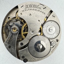 Antique 16s 1903 Waltham 7J Mechanical Hunter Pocket Watch Movement No. 610 USA