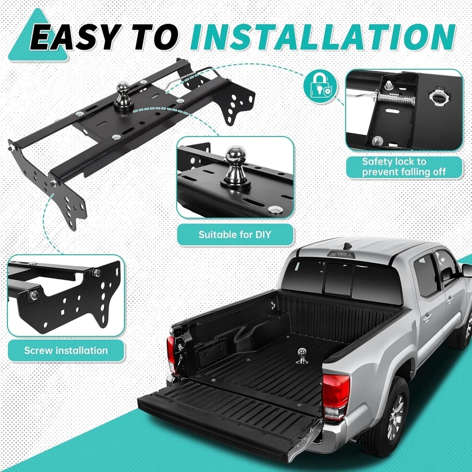 ECOTRIC Gooseneck Trailer Hitch Compatible with 1999-2016 Ford F250 F350 Comp... - Image 2 of 4