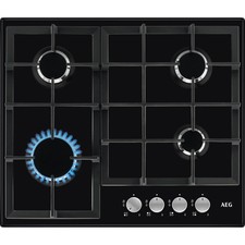 Image of AEG HGX64200SB Built In 59cm 4 Burners Black Gas Hob