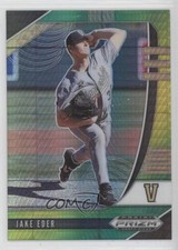 2020 Panini Prizm Draft Picks Green & Yellow Hyper Prizm Jake Eder #PDP104 11th