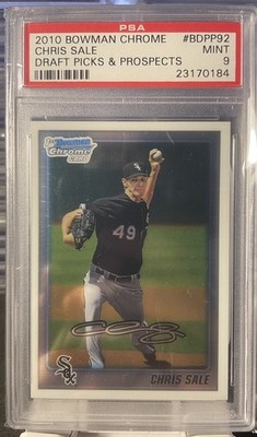 2010 Bowman Draft Chrome Draft Picks Chris Sale #BDPP92 PSA 9 MINT