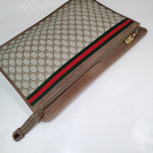 Vintage Gucci Brief Case Bamboo Brown PVC 2868382 - Bild 4 von 11