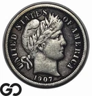 1907-O Barber Dime, Better Date New Orleans