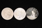 US 90% SILVER DOLLAR LOT OF 3 COINS PEACE & COMMEMORATIVE LIBERTY FREE SHIP NR!