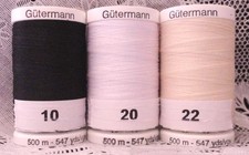 3 NEW Different colors GUTERMANN 100 polyester Sew-all thread 547 yards Spools