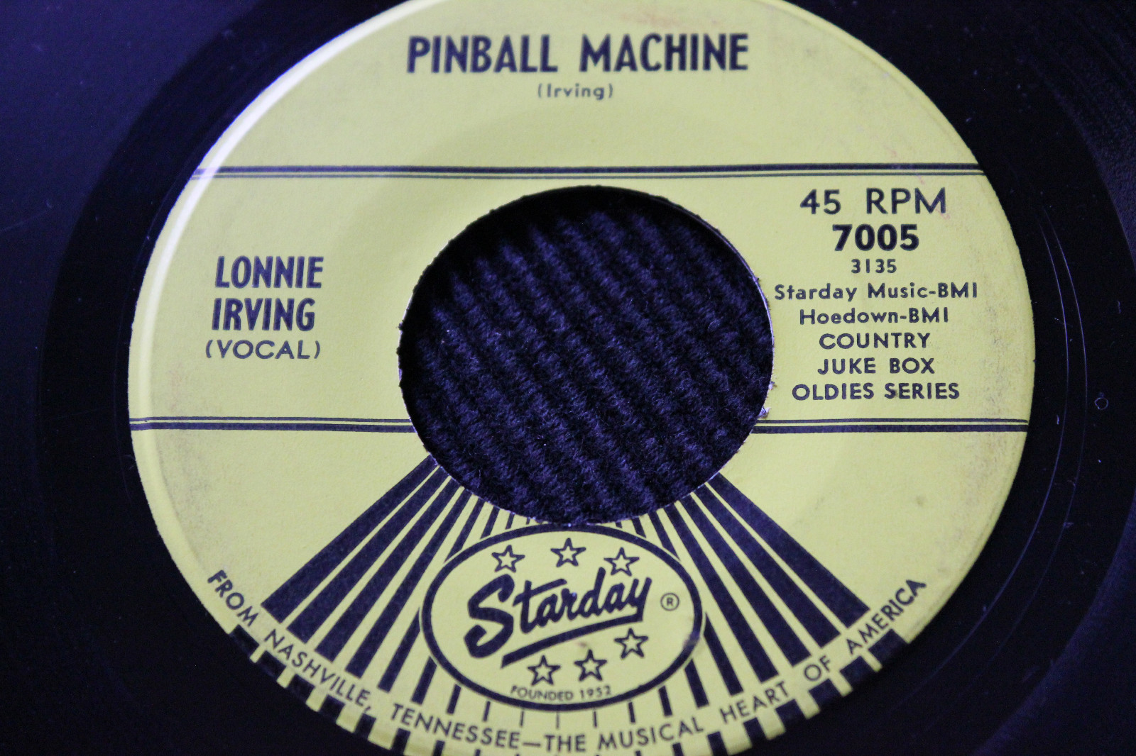 LONNIE IRVING "Pinball Machine" & TOM O'NEAL "Sleeper" 45rpm Starday