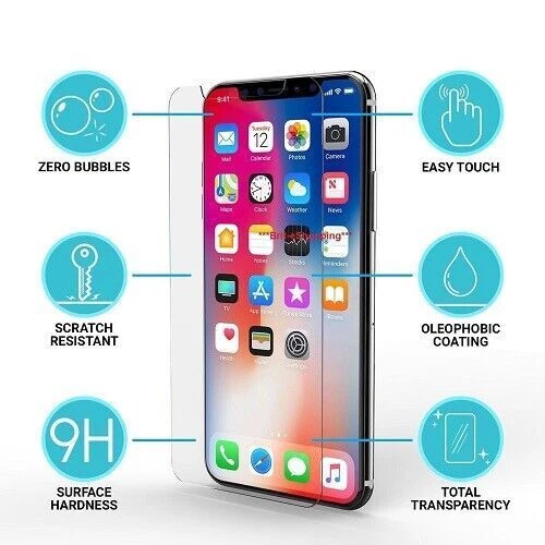 Screen Protector For Apple iPhone X XR XS 14 15 16 - Tempered Glass 100% Genuine - Image 3 of 4