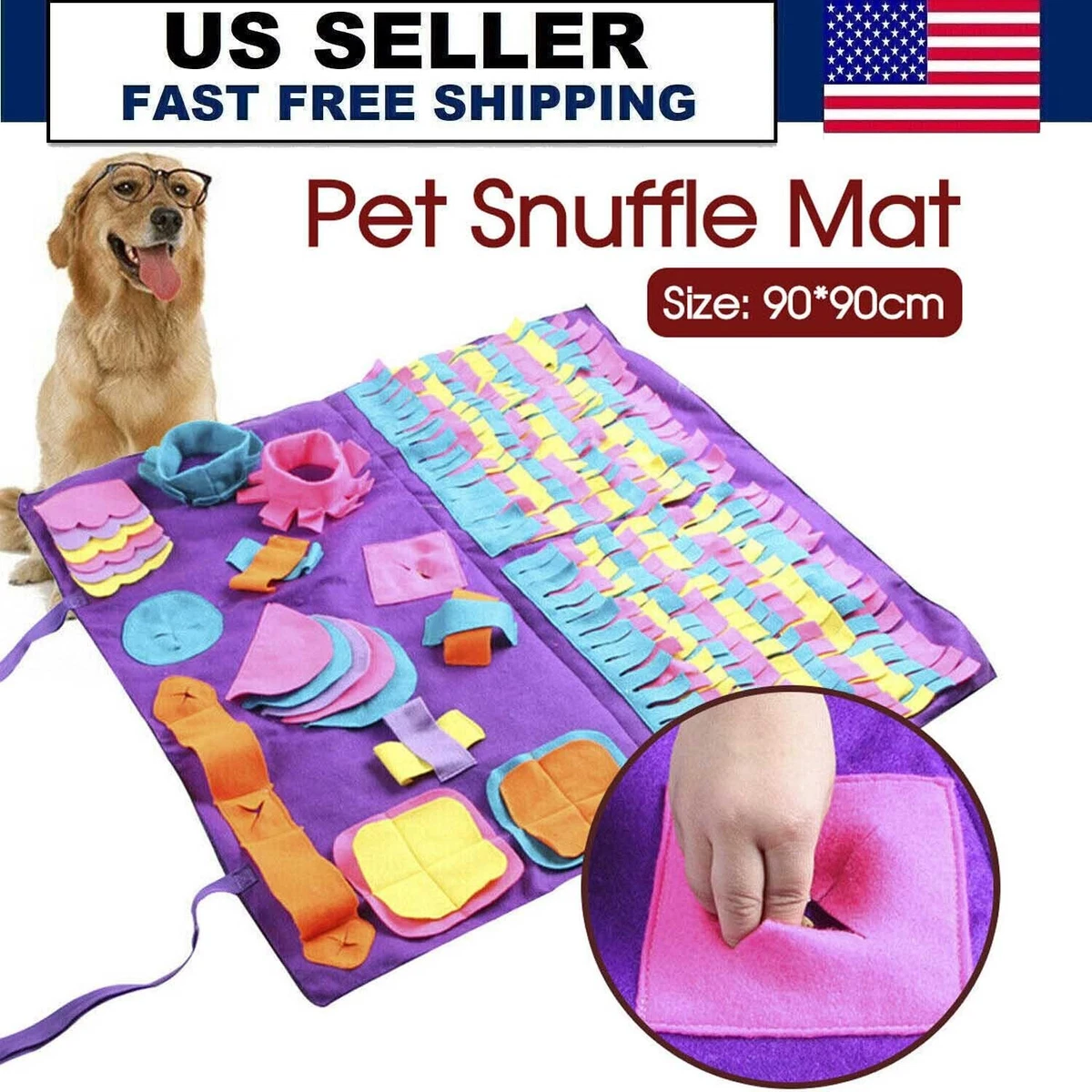 Pets Dogs Snuffle Mat Nose Training Sniffing Pad Toy Feeding Cushion Blanket