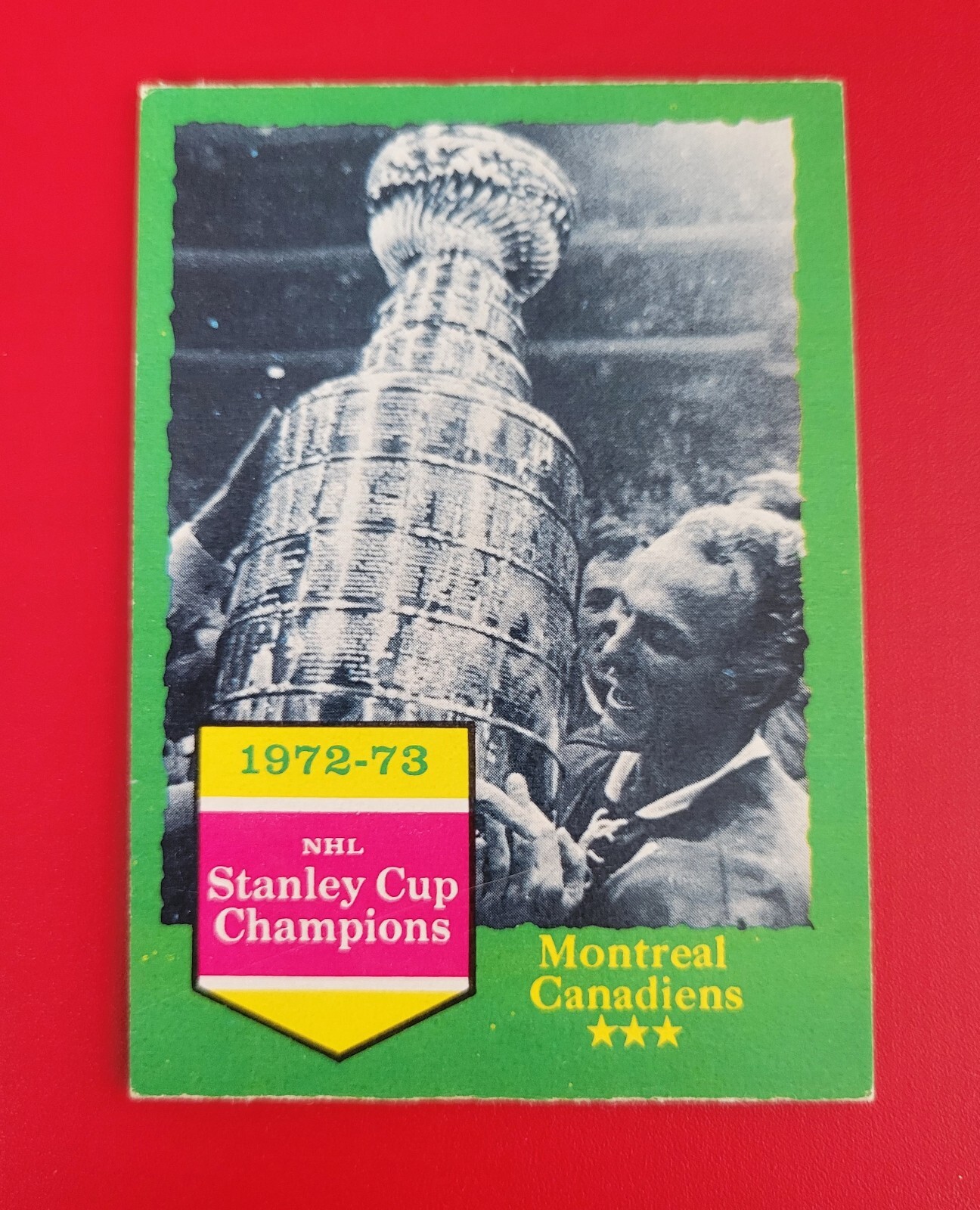 OPC 1973 #198 Cup Champions - Henri Richard (Ex-Mint) (LT Back) SET BREAK
