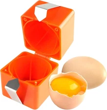ABS Egg Cracker for Raw Eggs Breaker Egg Shell Cutter and Stainless Steel Egg St