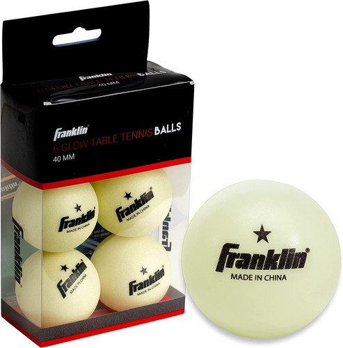 6 Stck. Franklin Glow in the Dark Tischtennisbälle offizielle Größe Tischtennis Sport - Bild 1 von 2