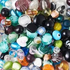 20 Lampwork Glass Beads Flat Coin Swirl Assorted Lot 4mm-20mm Mixed Set Supplies