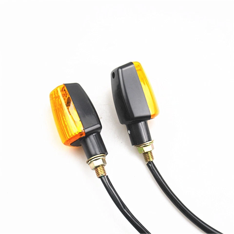 Universal Motorcycle Turn Signal Amber Indicator Light Blinker Lamp Cruiser ATV - Image 3 of 4