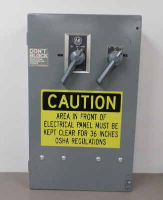 Allen-Bradley Duplex Pump Control Panel With 3 Pole Overload Protection