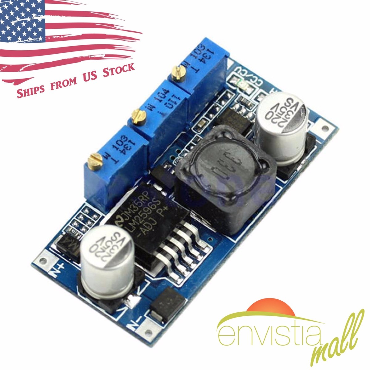 Convertisseur DC-DC Abaisseur LM2596S Réglable Avec Voltmètre LED - Module Électronique Neuf