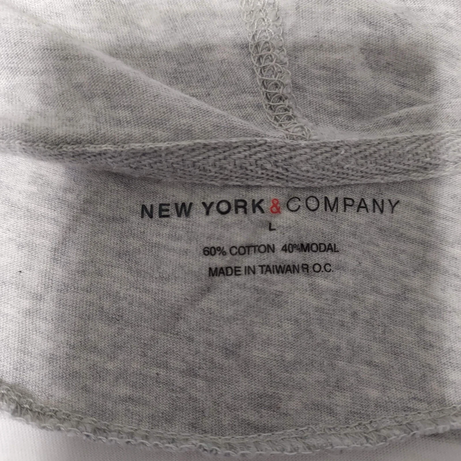 VETEMENTS Felpa con cappuccio pull over donna grigia a righe grigia New York & Company taglia large