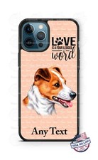 Jack Russell Dog face Pet Love Word Personalized Phone Case Cover for iPhone
