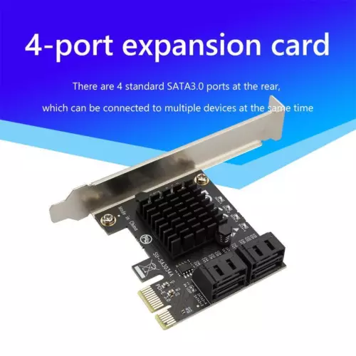 PCIe SATA Adapter 4 Port SATA III to PCI Express 3.0 X1 Internal Expansion Cards
