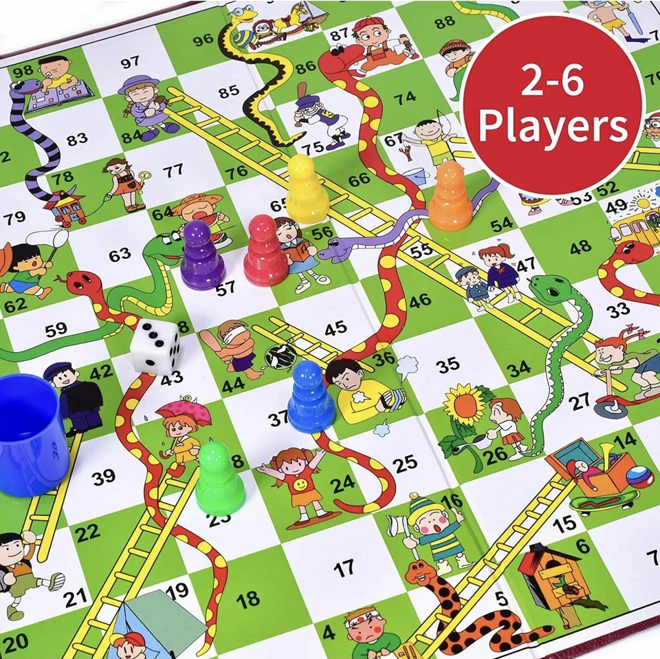 SNAKES AND LADDERS Family Board Game 🇬🇧Based - Image 2 of 3