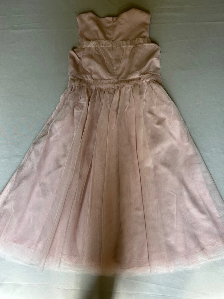 Monsoon GIRL Occasion dress pink CHIFFON SEQUINS age 11 yrs WEDDING PARTY PROM - Image 2 of 4