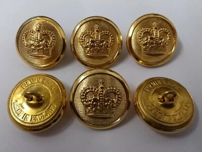 Genuine British Military Issue Dress Buttons Sovereign Crown Insignia Buttons
