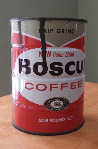 Vintage Boscul One Pound Drip Grind Coffee Can, No Lid, Camden, NJ - Picture 4 of 14