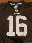 Authentic Reebok Cleveland Browns #16 Josh Cribbs Jersey Kids Medium (5-6) Brown — photo 2