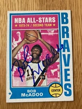 Buffalo Braves Bob McAdoo signed 1974-75 Topps card