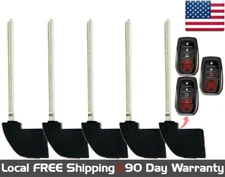 5x New Quality Replacement Key Fob Uncut Insert Blade For Select Toyota Vehicles