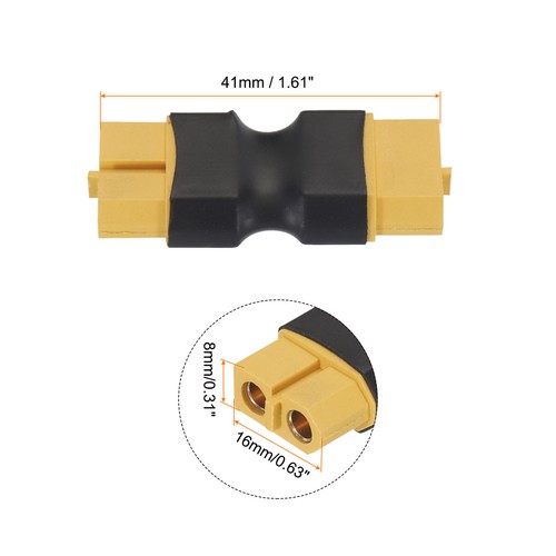 2 un. adaptador de conector XT60 hembra a hembra para convertidor de batería LiPo de radiocontrol y radiocontrol - Imagen 2 de 6