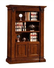 MOBILE LIBRERIA A GIORNO CON 2 PORTE IN LEGNO MASSICCIO VARIE FINITURE  FE407