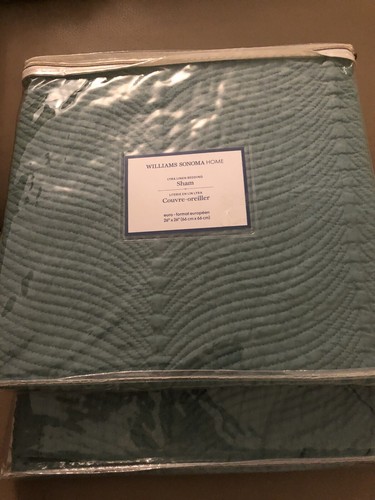 New Williams Sonoma Sage Lyra set of 2 euro shams