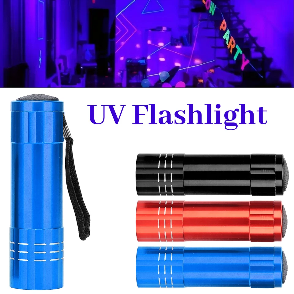 TRIMMING SHOP UK UV Black Light Torch, Ultra Violet, Gas Leak, Forensic Blood, Urine Detector