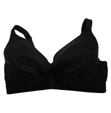 Cacique Lane Bryant Comfort Black Lightly Lined No-Wire Bra Sz 40DDD