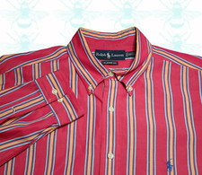 Ralph Lauren Mens Size - L Classic Fit Pink Striped Long Sleeve Button Down 16.5