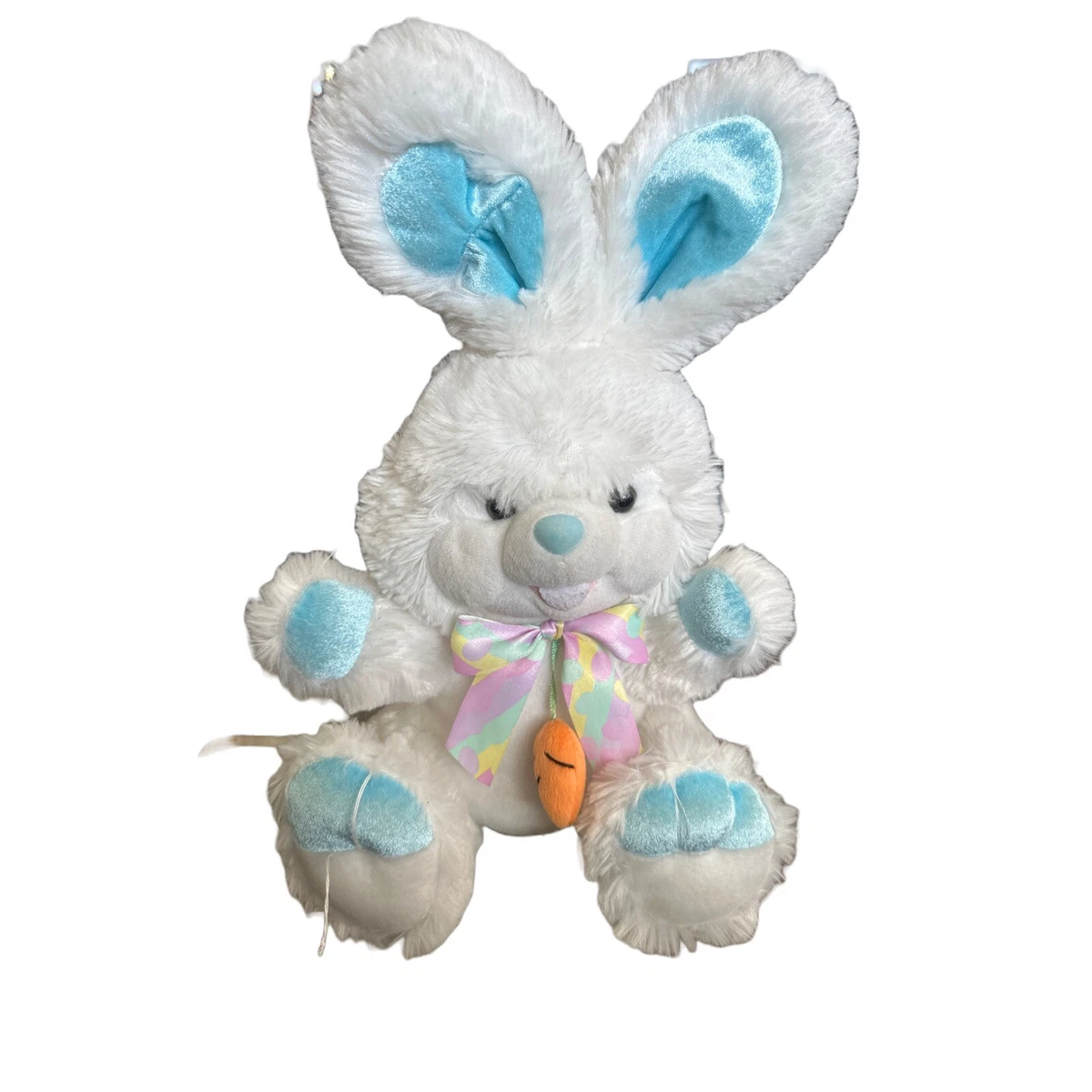 Easter Bunny White Pink Rabbit with carrot bow Gabi Toy 12 plush stuffed |  eBay