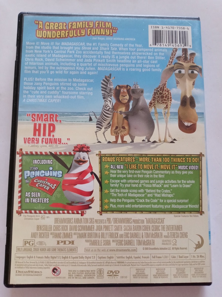 Madagascar (DVD, 2008, Holiday Edition Full Frame) 97361396446| eBay