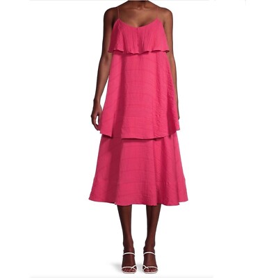 Club Monaco Women's Tiered Crinkle Midi Dress Size 4 | eBay