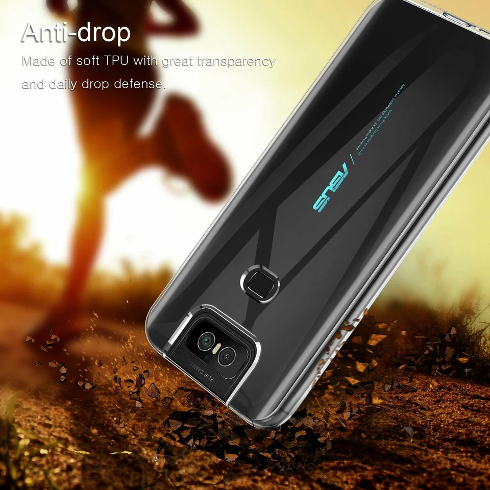 CUSTODIA Crystal Clear COVER TPU per ASUS ZENFONE 6 ZS630KL + VETRO TEMPERATO - Immagine 2 di 4