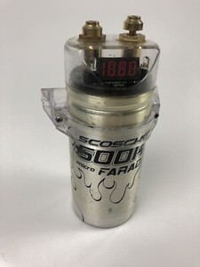 Scosche 500K Micro Farad Capacitor for Automotive Amplifier 12V w/ LED display
