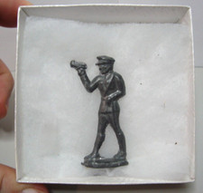 WWI Lead Toy Soldier German Holding Pistol Unpainted Unbranded 1010c 