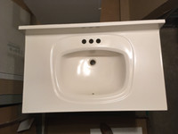 Vanity Top White 37 inches wide