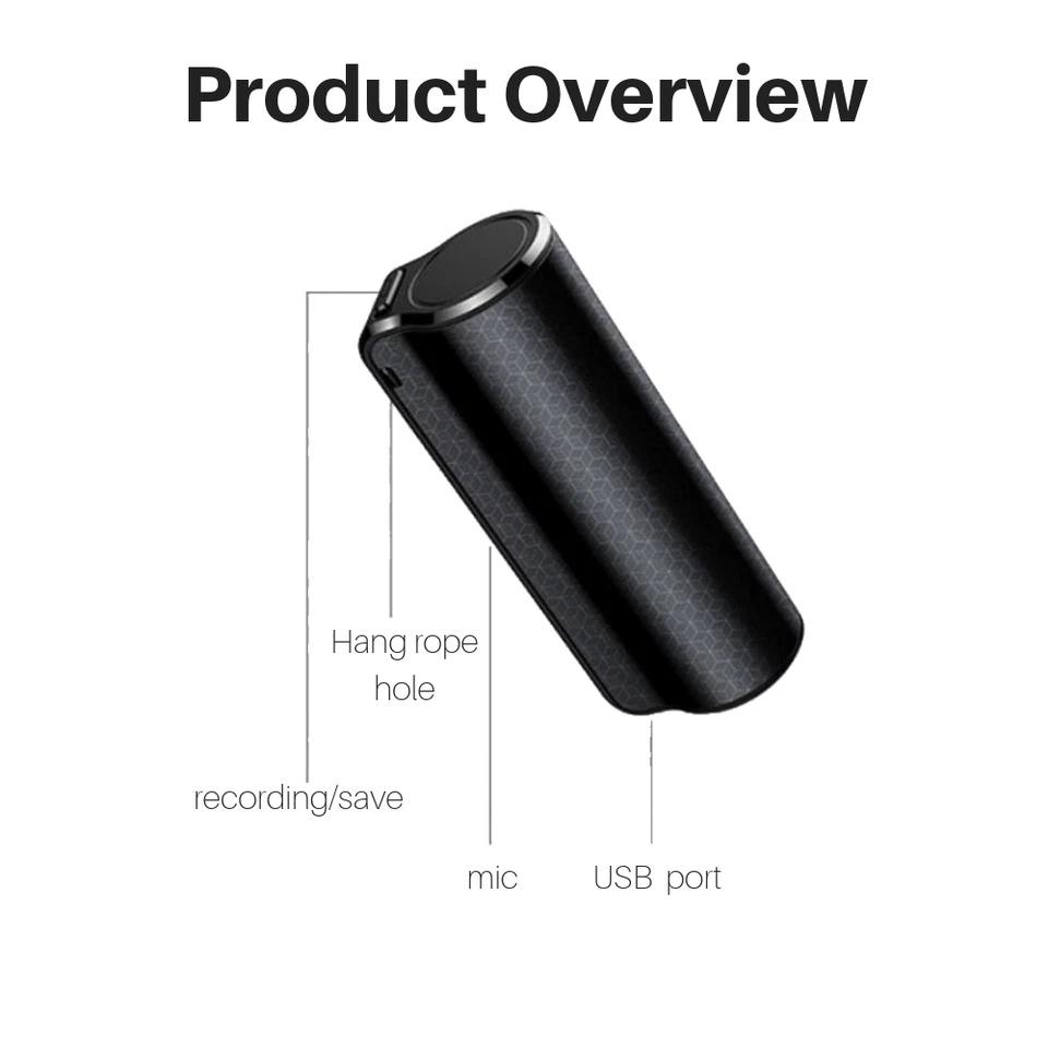 16/32GB Spy Digital Voice Activated Recorder Mini Hidden Audio Recording Device - Image 2 of 4