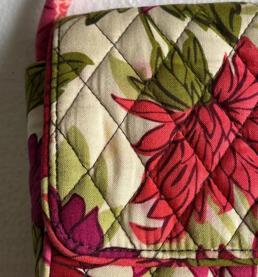 Vera Bradley Acolchado Baguette Floral Bolso de Mano Cartera Cierre Magnético Foto 2 de 4
