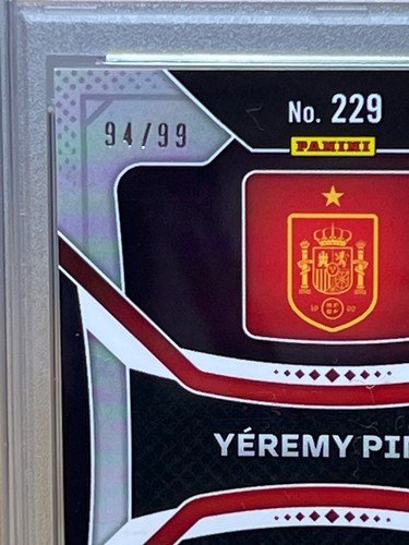 YEREMY PINO /99 RED MOJO 2022 PANINI PRIZM FIFA WORLD CUP QATAR SPAIN ROOKIE PSA - Picture 2 of 4