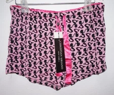 Christian Siriano Pink Black Mermaid Sleep Pajama Lounge Shorts Womans Sz M