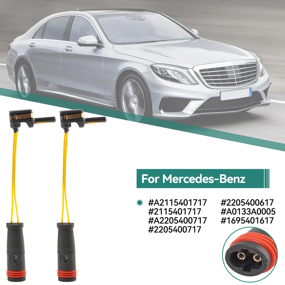 Front Rear Brake Pad Wear Sensor 4pcs for Mercedes Benz W211 W220 2115401717. - Image 2 of 4