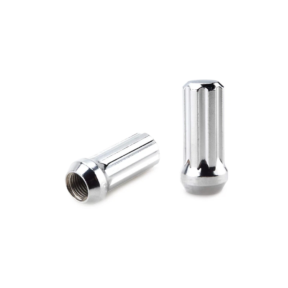 32Pc Chrome 1/2-20 Spline Lug Nuts 2" Fits Dodge D200 Pickup B300 W200 + Key - Image 3 of 4