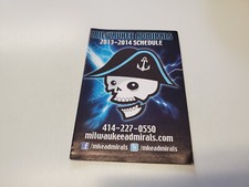 JS15 Milwaukee Admirals 2013/14 Minor Hockey Pocket Schedule - Toyota